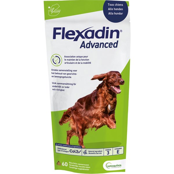 2x60 stuks Flexadin Advanced Boswelia Voedingssupplement voor honden