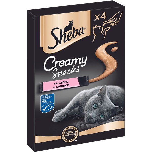 Sheba Creamy Snacks para gatos - Salmão (20 x 12 g)