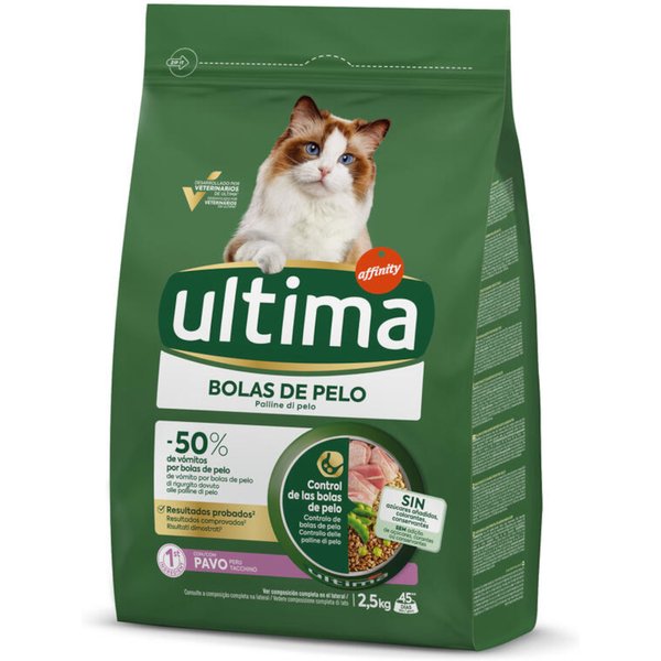 Ultima Cat Hairball Kalkoen - 2,5 kg