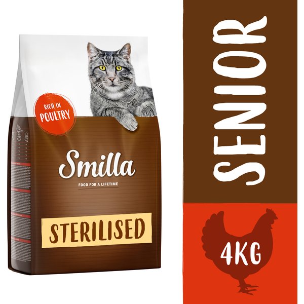 4kg Smilla Senior Sterilised met Gevogelte Katten Droogvoer