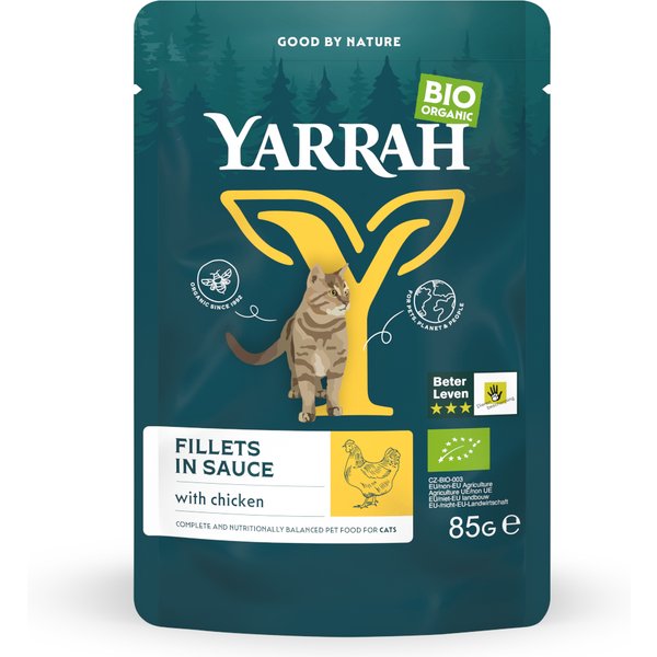 14x85g Kip Bio Filets in Saus Yarrah Kattenvoer
