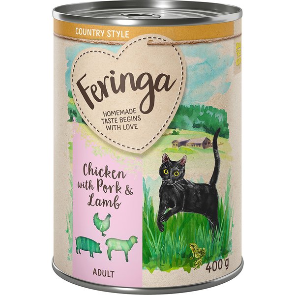 Feringa Country Style Menu 6 x 400 g - Kip, Lam, Varken
