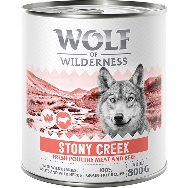 Wolf of Wilderness Expedition Adult 6 x 800 g - Stony Creek - Aves com vaca