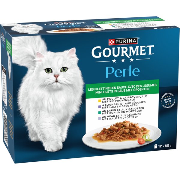 Purina Gourmet Perle en sobres 48 x 85 g - Pack Ahorro - Finas láminas con verduras