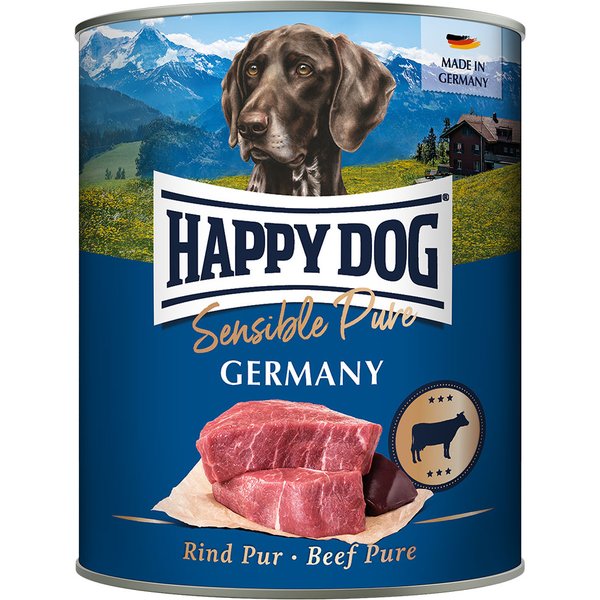 6x800g Sensible Pure Germany (Rund) Happy Dog Hondenvoer