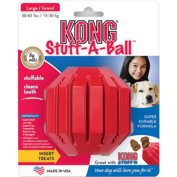 KONG Stuff-A-Ball brinquedo dentário para cães - L: diâmetro 9 cm (aprox.)