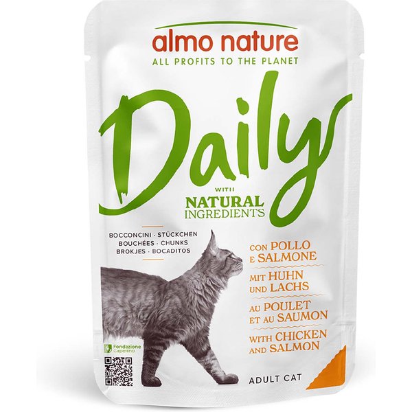 Almo Nature Daily Menu 24 x 70 g - Pack Ahorro - Pollo y salmón