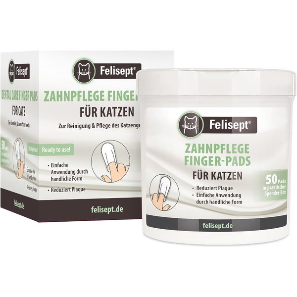 Felisept Finger Pads limpeza dentária para gatos - 50 dedeiras