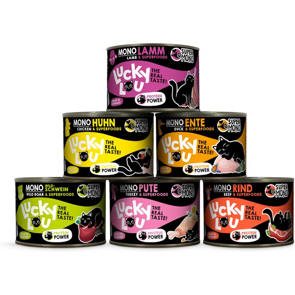 Lucky Lou SuperMono² 6 x 200 g - Pack misto (6 variedades)