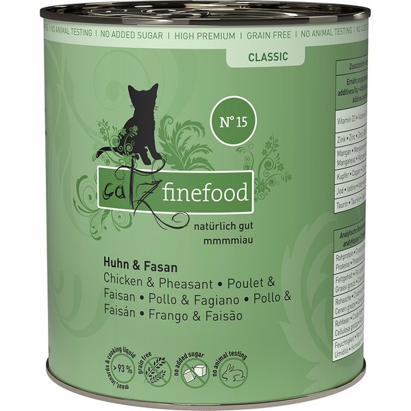catz finefood Blik 6 x 800 g Kattenvoer - Kip & Fazant