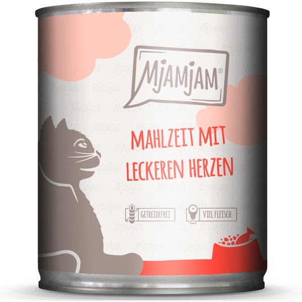 MjAMjAM 6 x 800 g Kattenvoer - Heerlijke maaltijd met harten