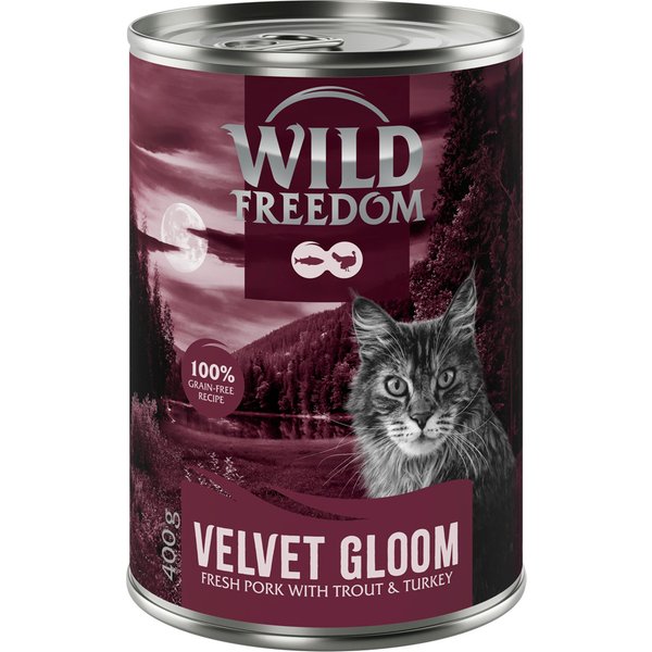 Wild Freedom Adult "Red" 6 x 400 g - receita sem cereais - Velvet Gloom - Porco, truta e peru