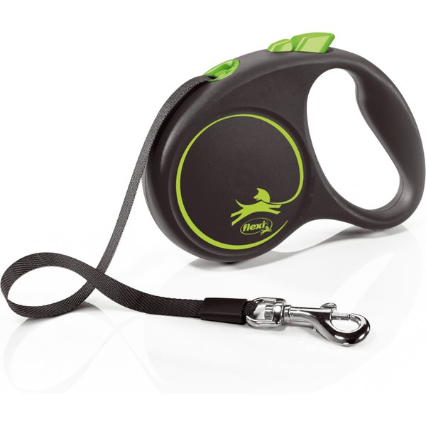 flexi Black Design trela verde, 5 m - Tamanho S: até 15 kg