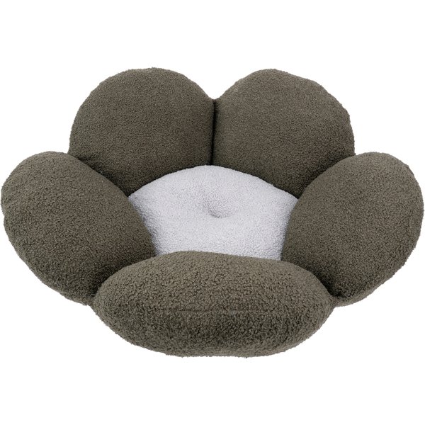 Ferplast knuffelbed Fiore Bouclé, groen/grijs Ø64x21cm hond