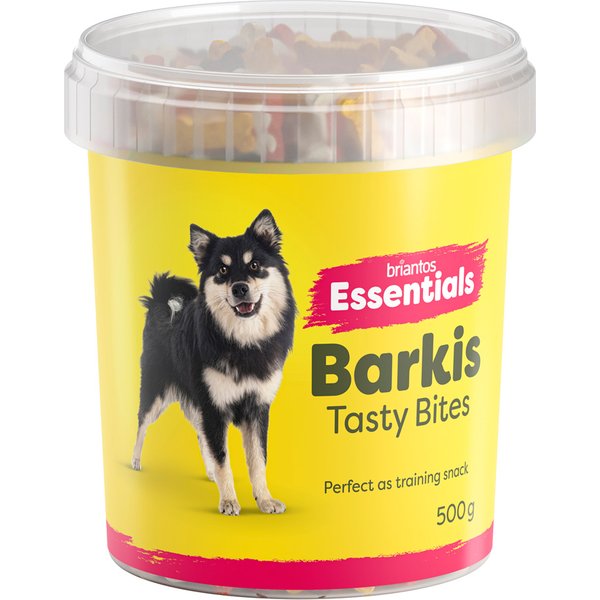 Briantos Essentials Barkis snack de treino - Pack económico: 3 x 500 g em caixa de armazenamento