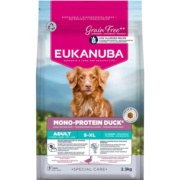 Eukanuba Special Care Mono-Protein Adult met eend - Dubbelpak: 2 x 2,3 kg