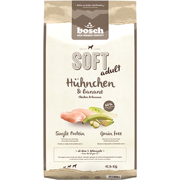 bosch Soft com frango e banana - 12,5 kg