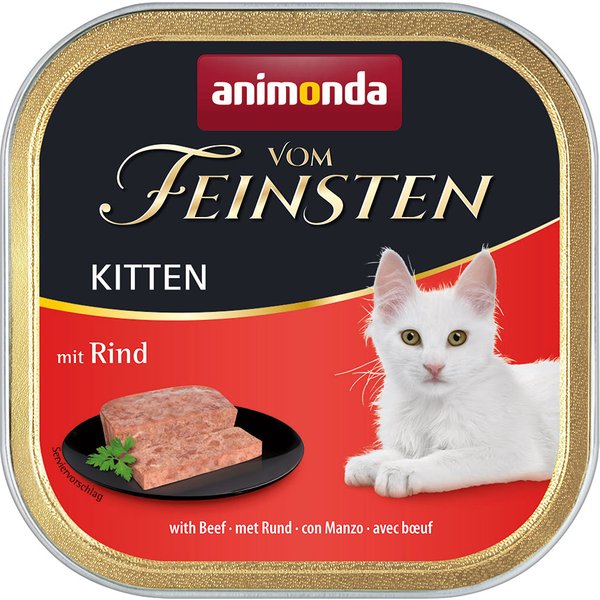 animonda vom Feinsten Kitten 36 x 100 g - Pack Ahorro - Con vacuno