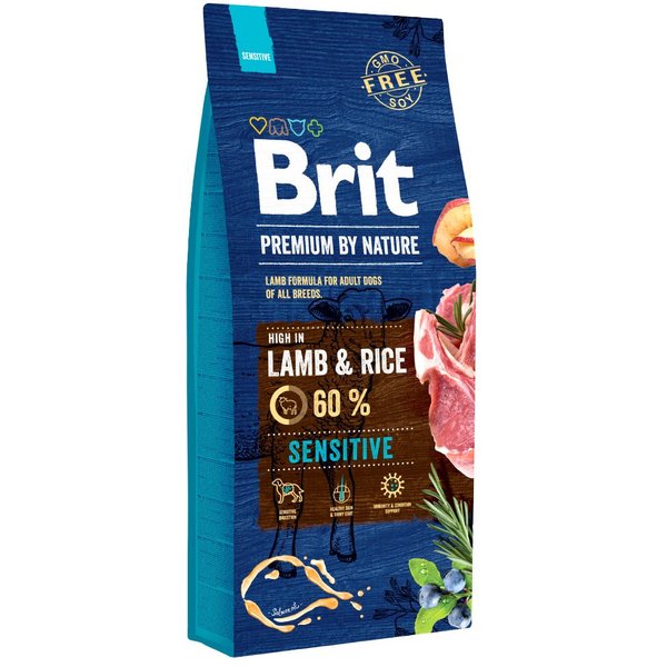 2x15kg Lam & Rijst Brit Premium Hondenvoer