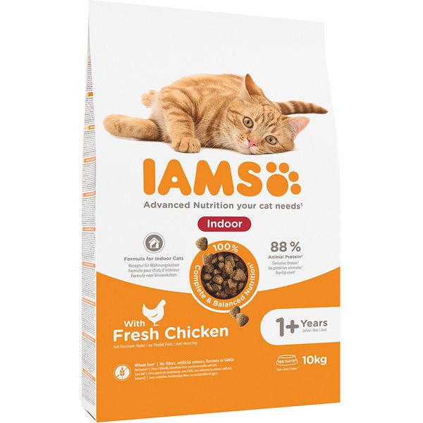 2x10kg Cat Adult Indoor Kip IAMS Kattenvoer
