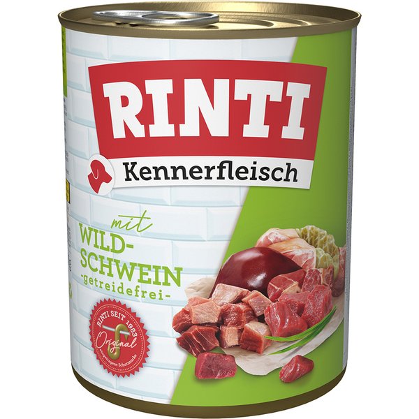RINTI Kennerfleisch 12 x 800 g - Pack ahorro - Jabalí