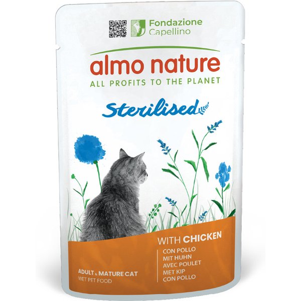 6x70g Sterilised Kip Almo Nature Holistic Kattenvoer