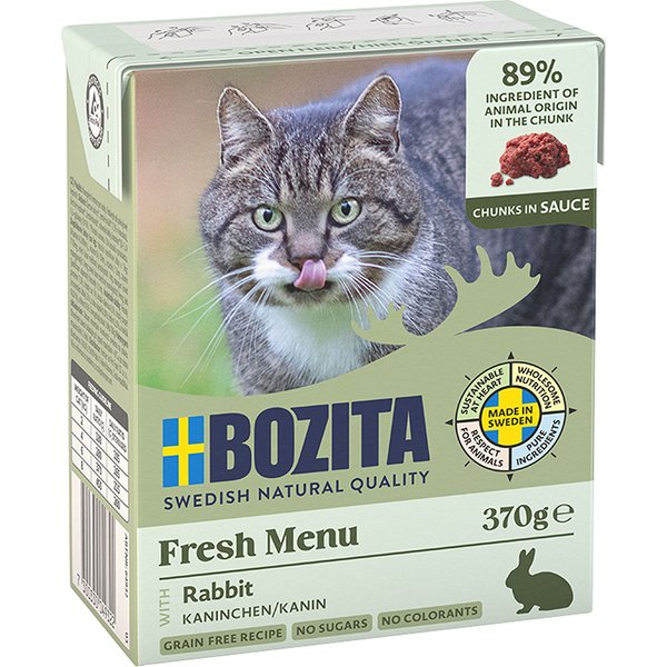 Bozita Tetra pedaços em molho 6 x 370 g - Coelho