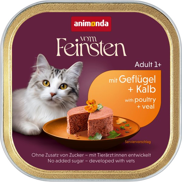 animonda vom Feinsten 32 x 100 g - Megapack - Ave y ternera