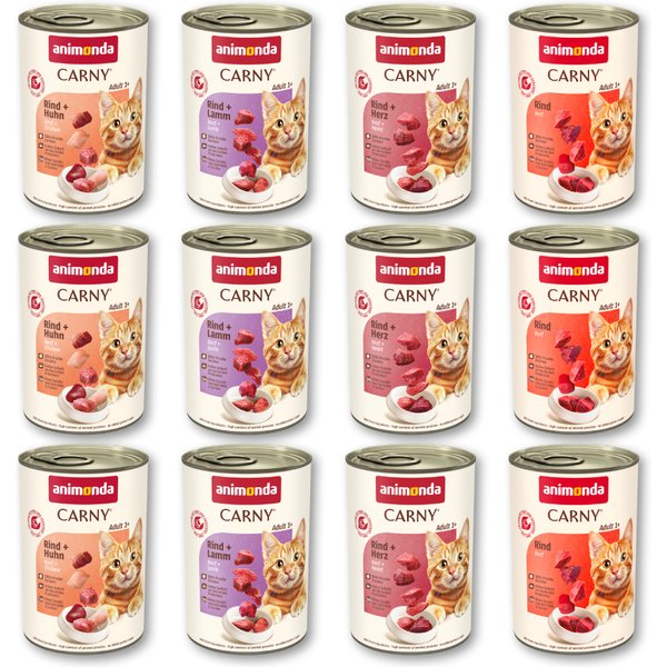 12x400g Adult Kalkoen & Lam animonda Carny Kattenvoer