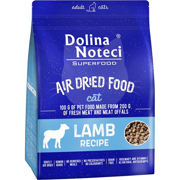 Dubbelpak: 2x1kg Dolina Noteci Superfood Feline Lam droog kattenvoer