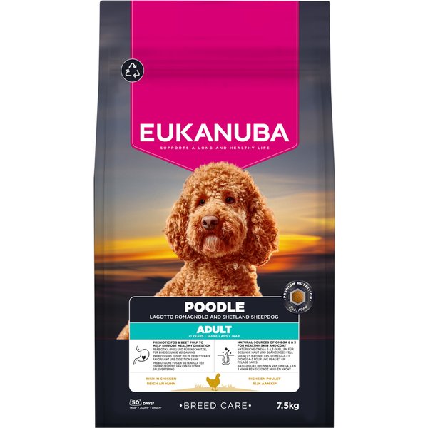 7,5kg Eukanuba Adult Breed Poedel Honden droogvoer