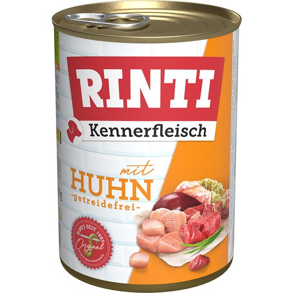 RINTI Kennerfleisch 12 x 400 g - Pack ahorro - Pollo