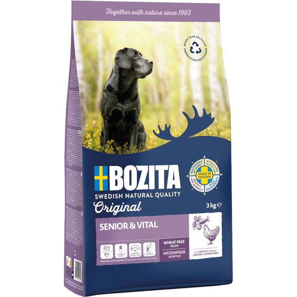 2x 3kg Bozita Original Senior & Vital met kip hondenvoer droog