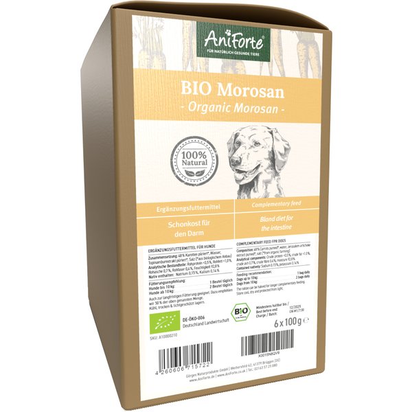 6x100g AniForte bio Morosan aanvullende voeding voor honden