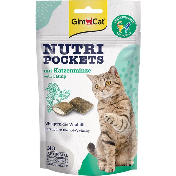 6x 60g GimCat Nutri Pockets Kattenkruid kattensnacks