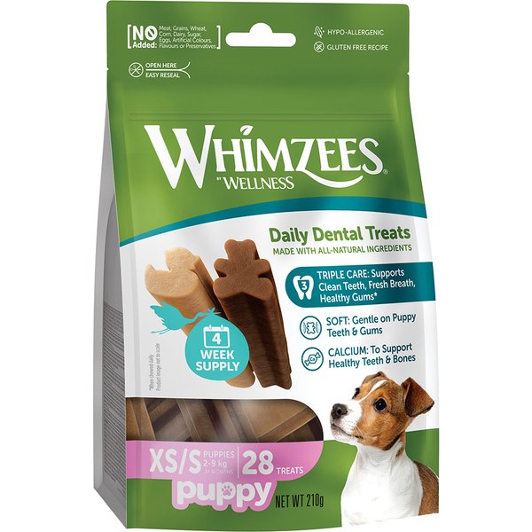 210 g Whimzees Wellness Sticks voor puppy's maat XS/S (28 stuks) hondensnacks