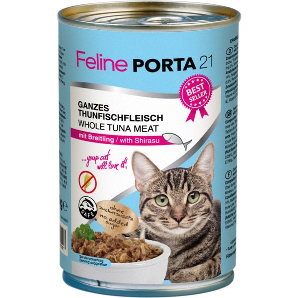 Feline Porta 21 comida para gatos - 6 x 400 g - Atum com espadilha