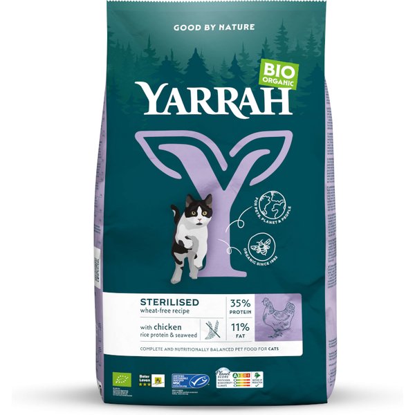 Yarrah Bio Sterilised Sin Trigo con pollo - 2 kg