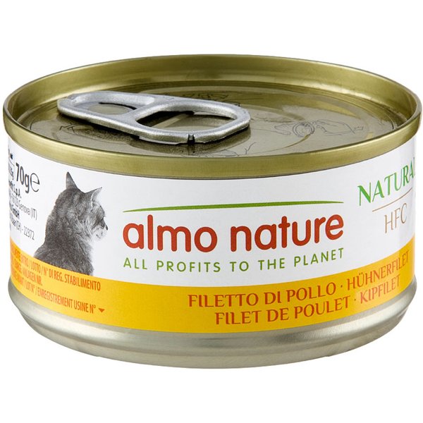 Almo Nature 6 x 70 g comida húmida para gatos - Filete de frango