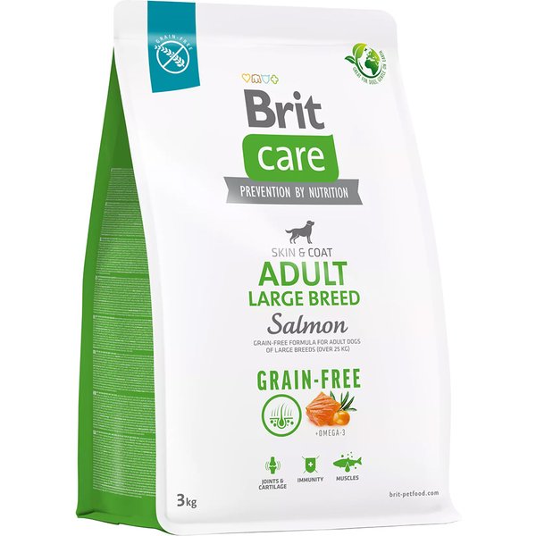 2x3kg Brit Care Graanvrij Adult Large Breed Zalm & Aardappel Droog hondenvoer