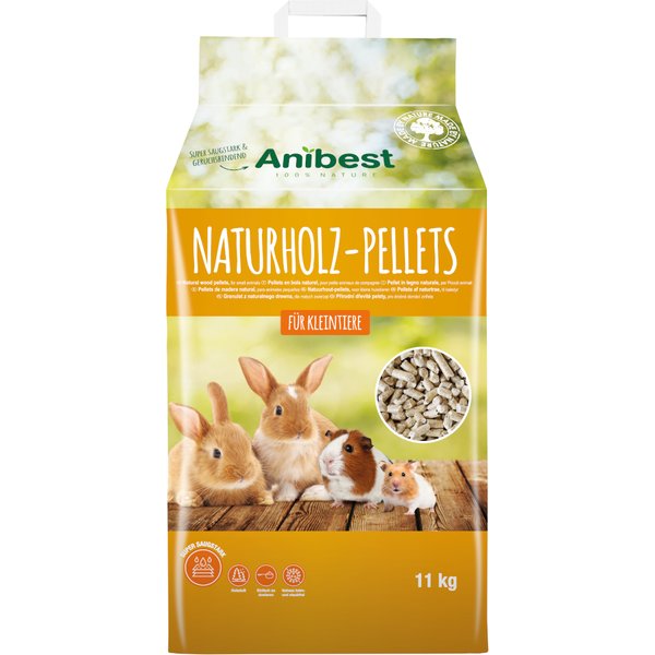 Anibest Pellets de Madera Natural - 20 l (11 kg)