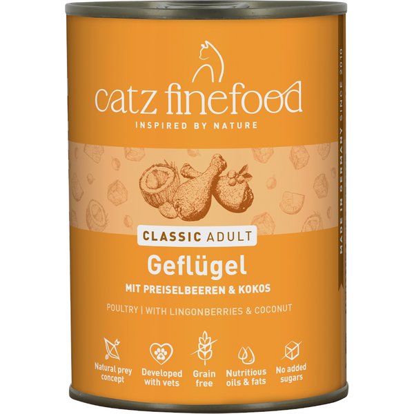 6x400g Gevogelte catz finefood Kattenvoer nat