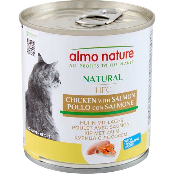24x280g Kip met Zalm Almo Nature HFC Natural Kattenvoer