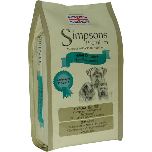 Simpsons Premium Adult Sensitive con cordero y patatas - 12 kg