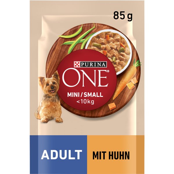 26 x 85 g Purina ONE Mini Adult Kip natvoer voor honden
