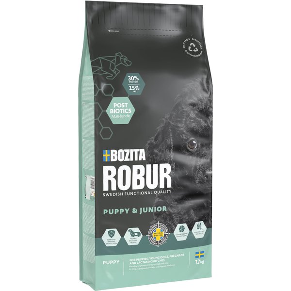 Bozita Robur Puppy & Junior frango - 12 kg