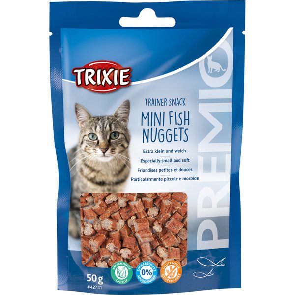 Voordeelpakket: 6x50g Trixie PREMIO Trainer Snack Mini Vis Nuggets kattensnacks