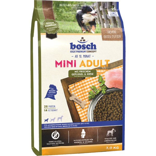bosch Adult Mini com aves e painço - 3 kg