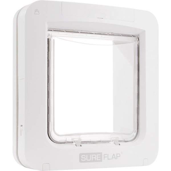 Gatera grande SureFlap Connect con microchip - Gatera SureFlap con microchip (blanca)