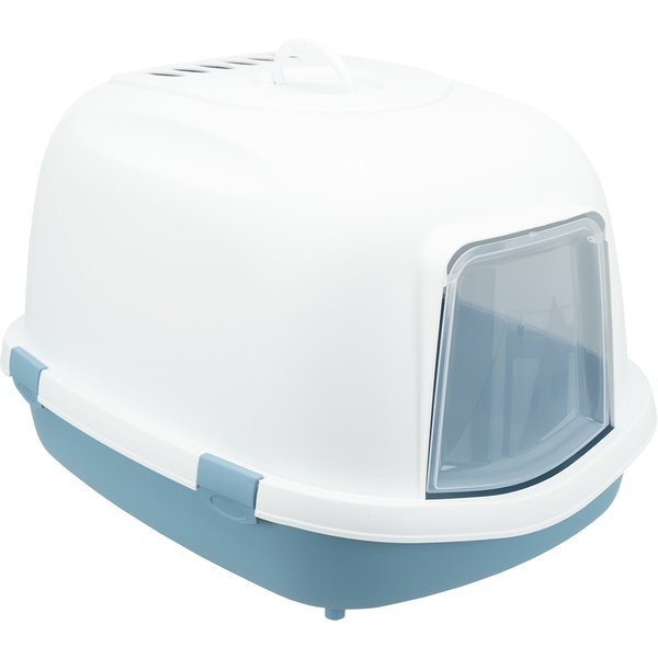 Caixa de areia fechada Trixie Primo XXL Top para gatos - Azul/branco